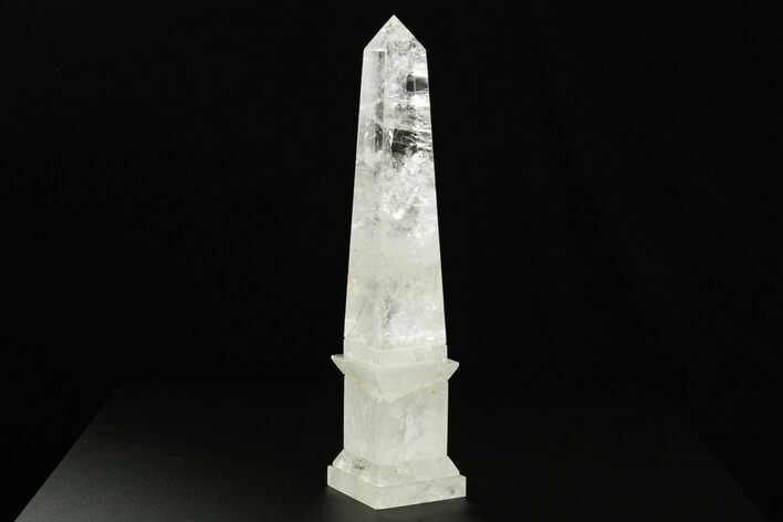 Polished Clear Quartz Obelisk - Madagascar #378864
